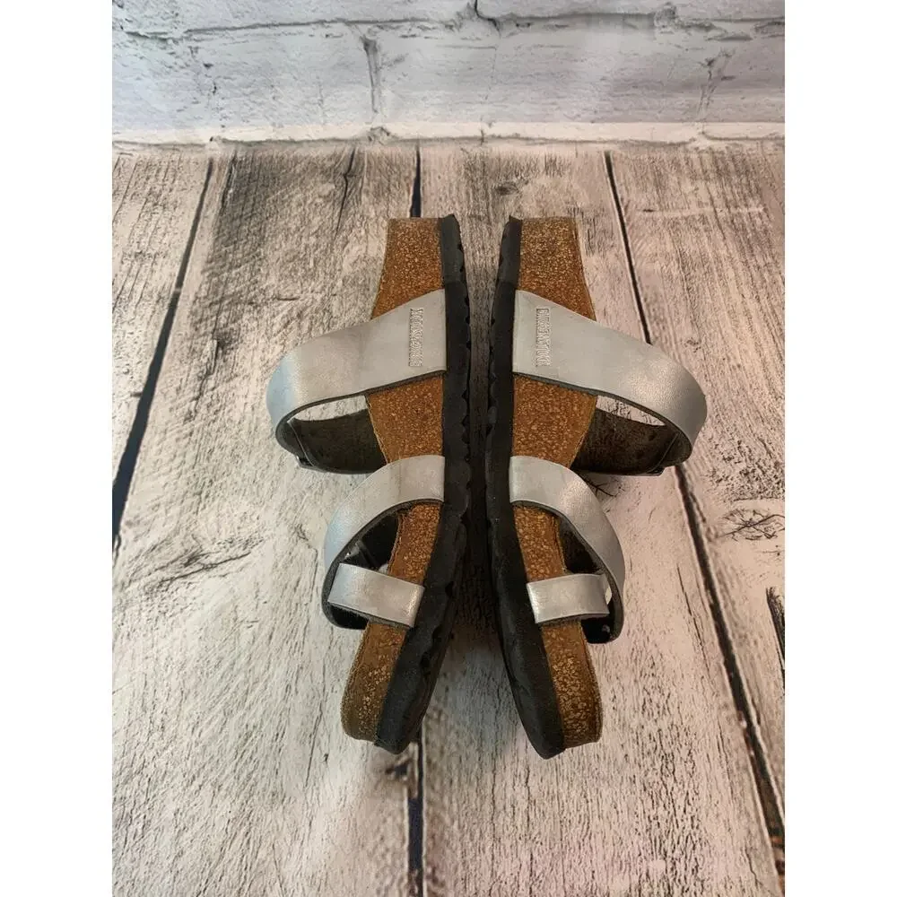 BIRKENSTOCK Women’s Mayari Silver Sandals / Size: 5-5.5 / EUR 36